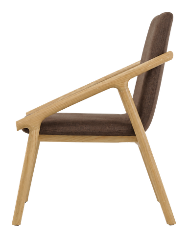 Arlo lounge chair in brown, product view