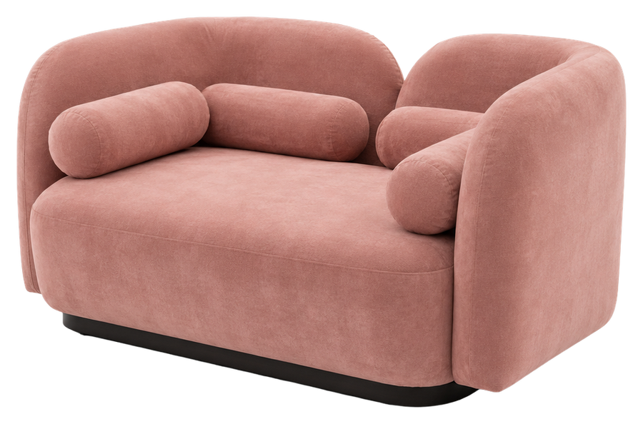 Vienna sofa in dusty rose, product view