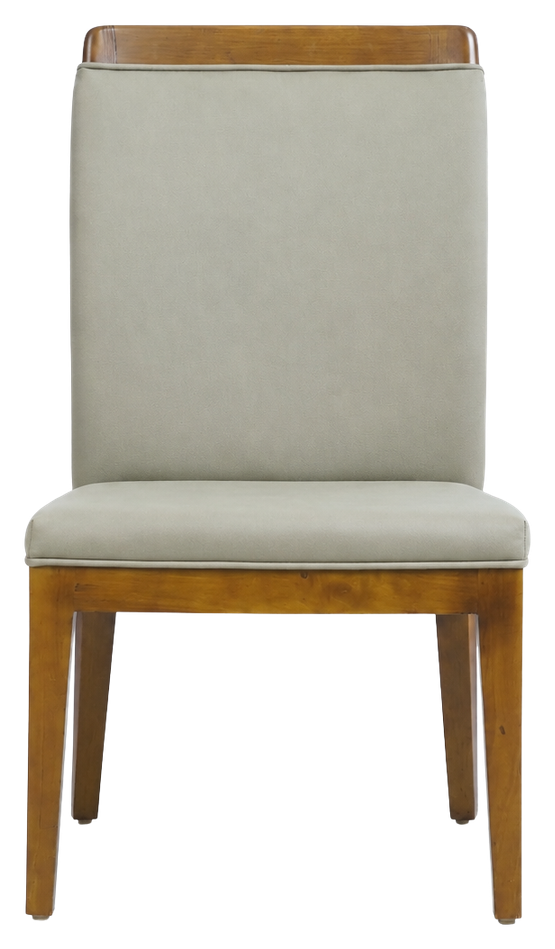 Elara dining chair in sage grey, product view