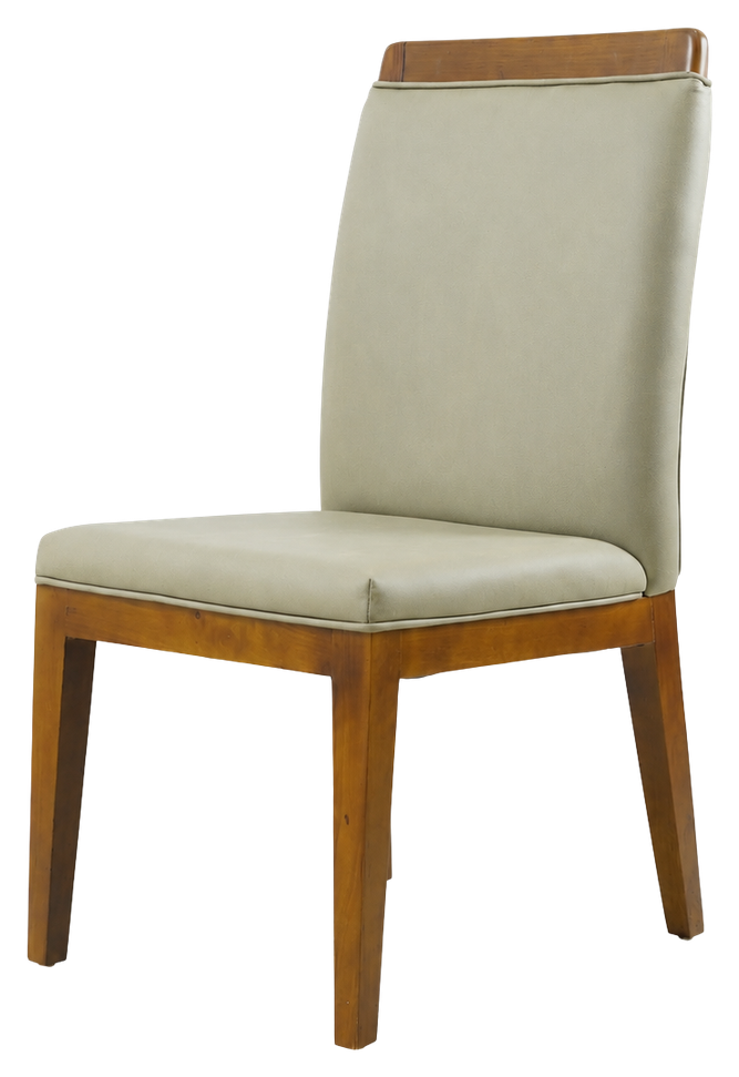 Elara dining chair in sage grey, product view