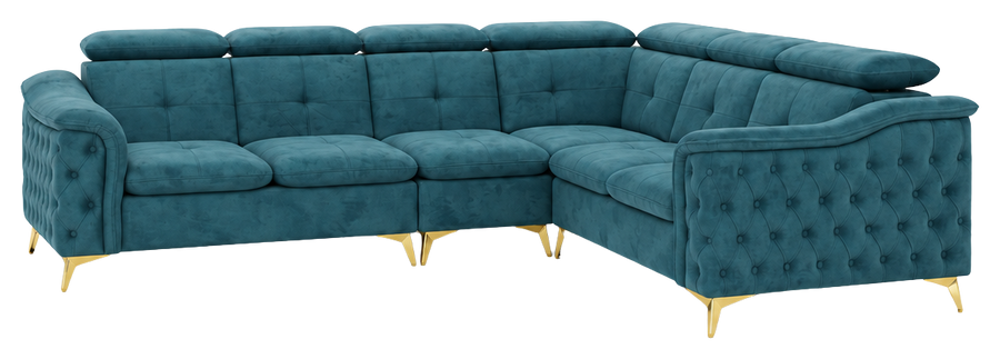 Imperia sofa in deep teal, product view