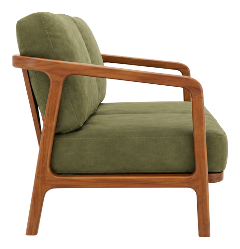 Kyoto sofa in olive green, product view