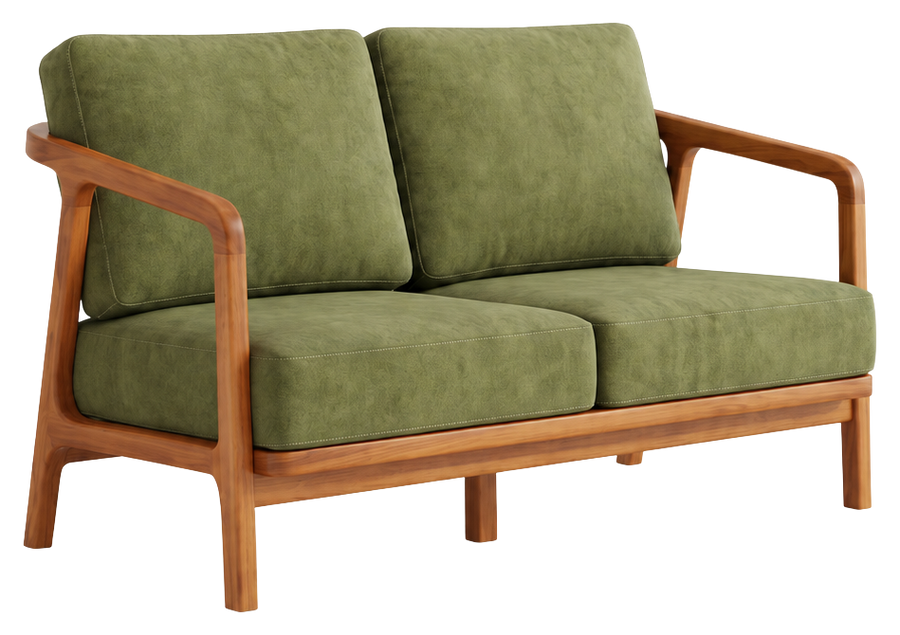 Kyoto sofa in olive green, product view