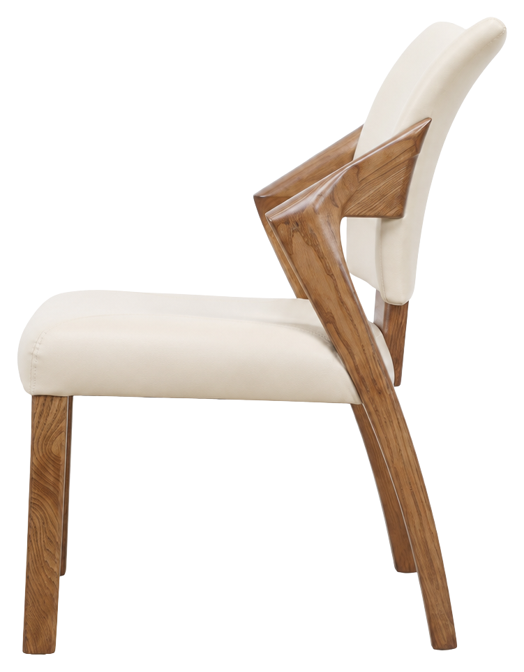 Marlow accent chair in cream, product view