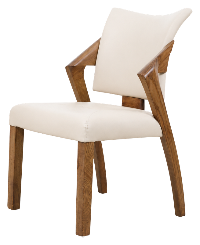 Marlow accent chair in cream, product view