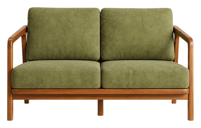 Kyoto sofa in olive green, product view