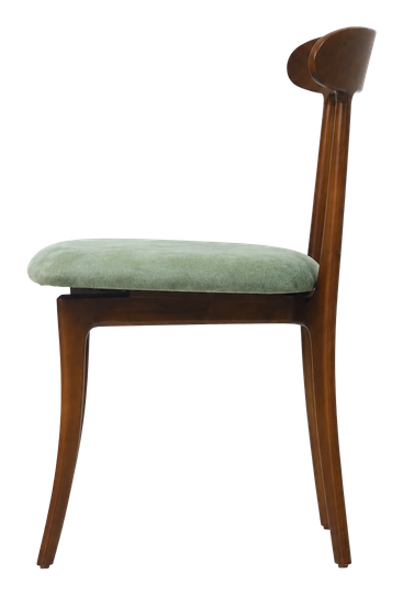 Nora dining chair in sage green, product view