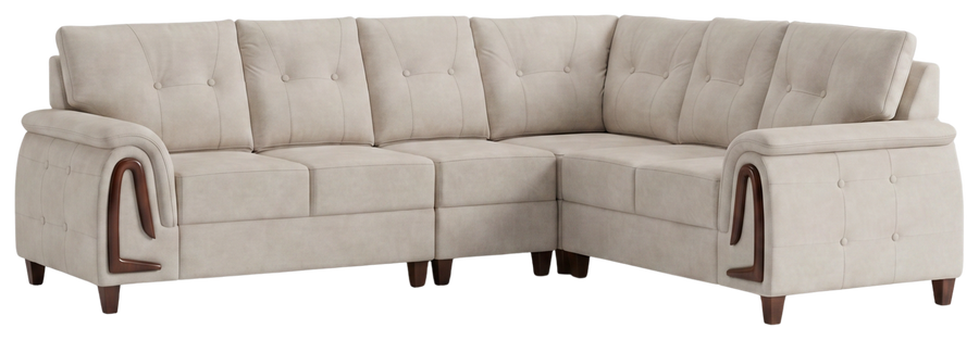 Maris sofa in warm beige, product view