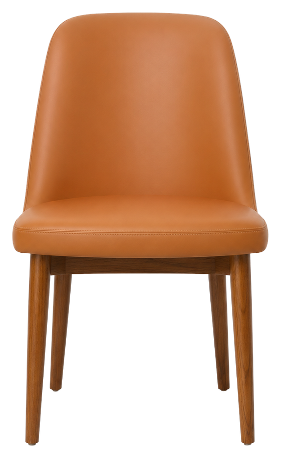 Sienna dining chair in burnt orange, product view