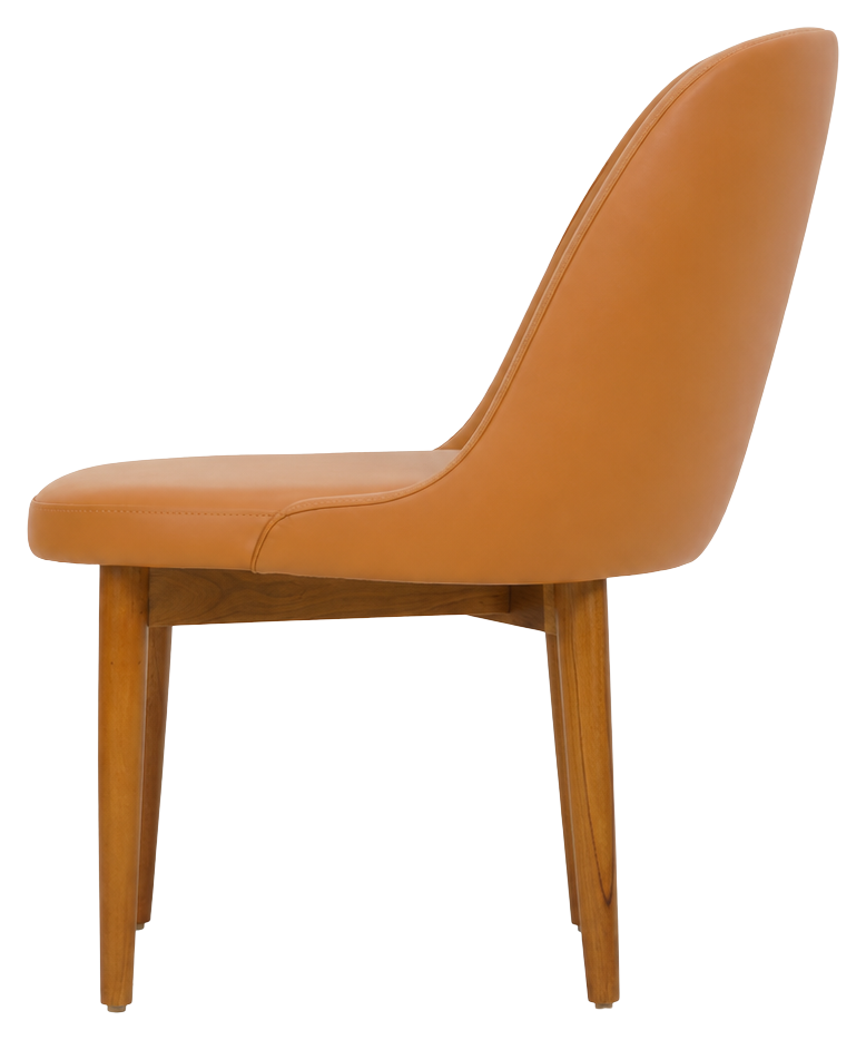 Sienna dining chair in burnt orange, product view