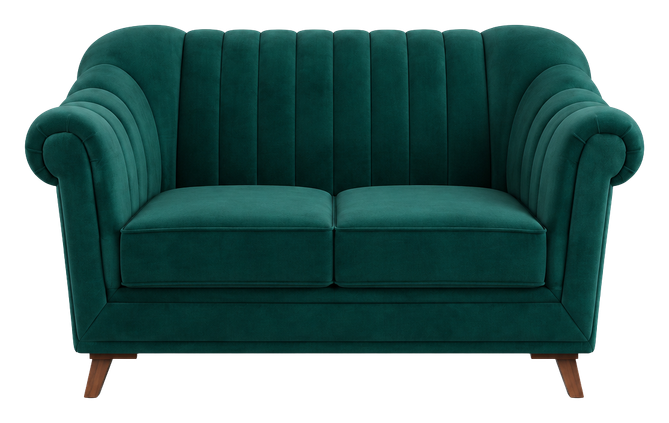 Florence sofa in emerald green, product view