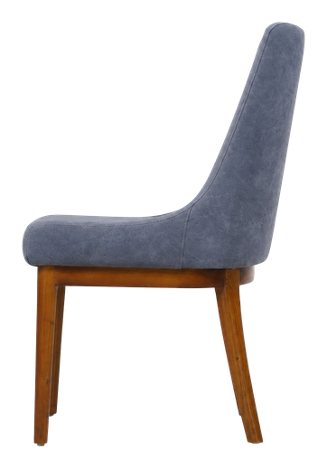 Livia dining chair in slate blue, product view