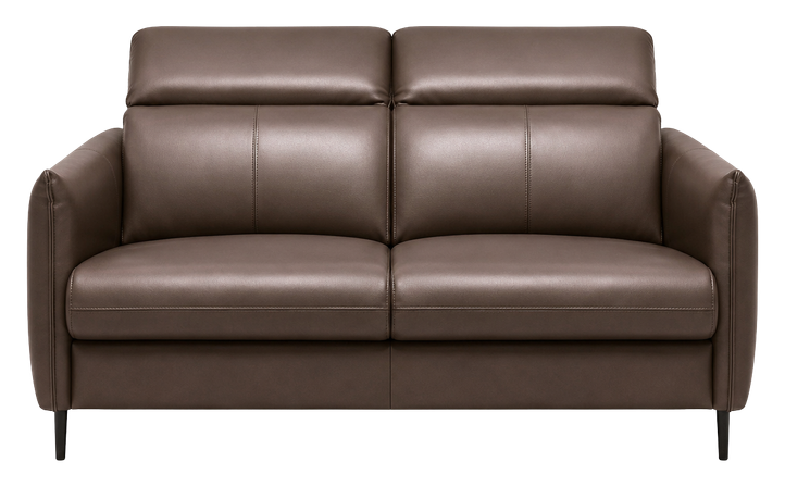 Milan sofa in chocolate brown, product view