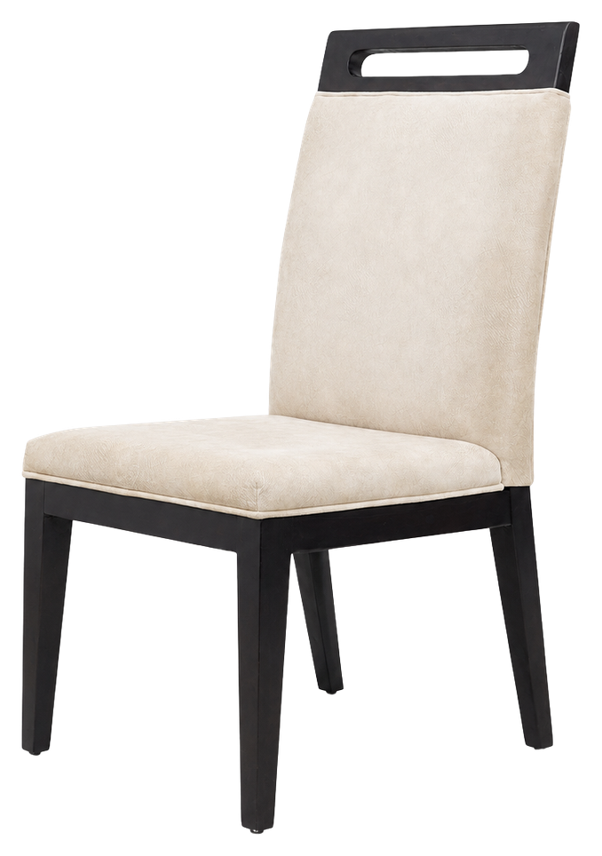 Eclipse dining chair in ivory, product view