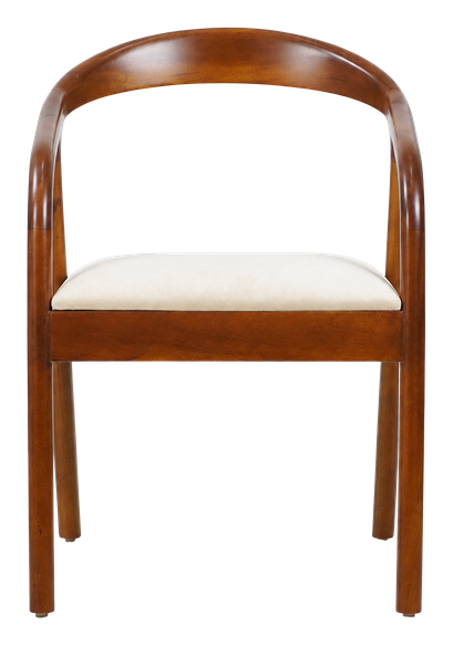 Luna dining chair in ivory, product view