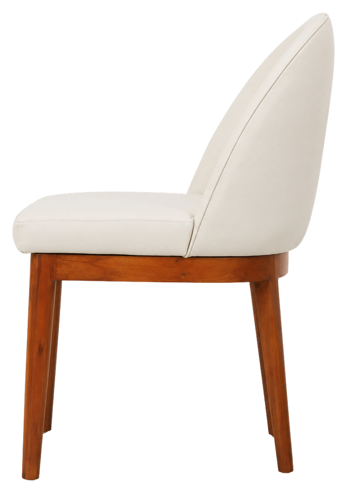 Arden dining chair in ivory, product view