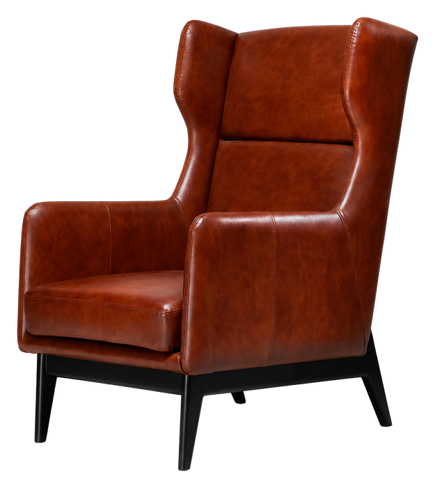 Sterling lounge chair in cognac, product view