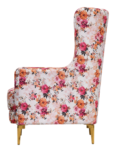 Rosalie accent chair in floral, product view