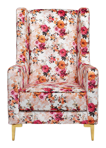 Rosalie accent chair in floral, product view