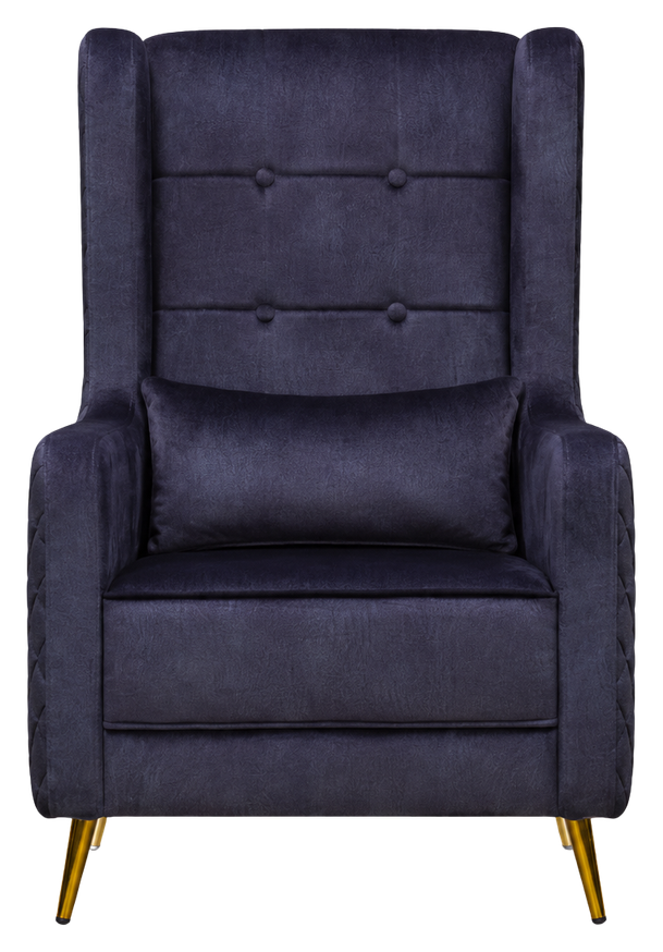 Midnight accent chair in midnight navy, product view