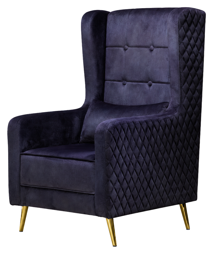 Midnight accent chair in midnight navy, product view