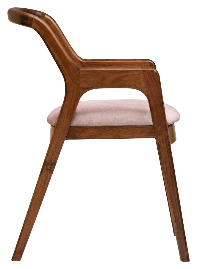 Mercer accent chair in dusty pink, product view