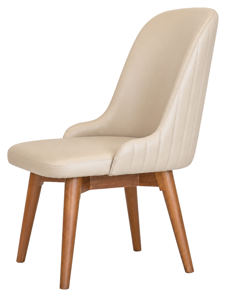 Alba dining chair in cream, product view
