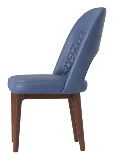 Indigo dining chair in blue, product view