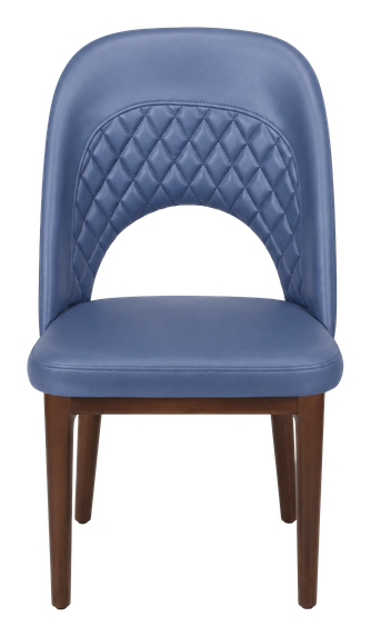 Indigo dining chair in blue, product view