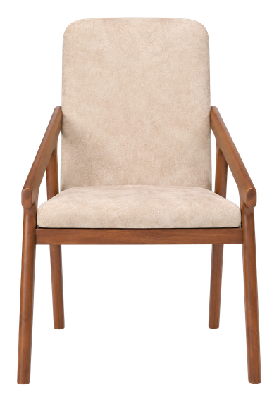 Haven lounge chair in pale beige, product view