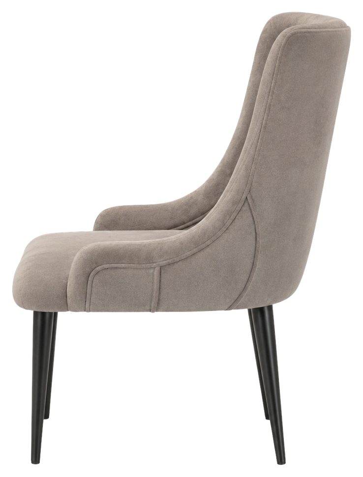 Azure dining chair in taupe, product view